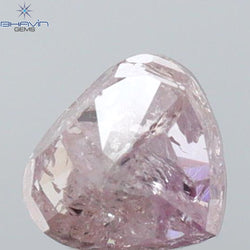 0.58 CT Heart Shape Natural Diamond Pink Color I3 Clarity (5.00 MM)