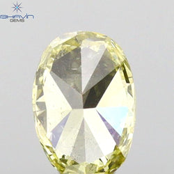 0.34 CT Oval Shape Natural Diamond Green (CHAMELEON) Color SI2 Clarity (5.36 MM)