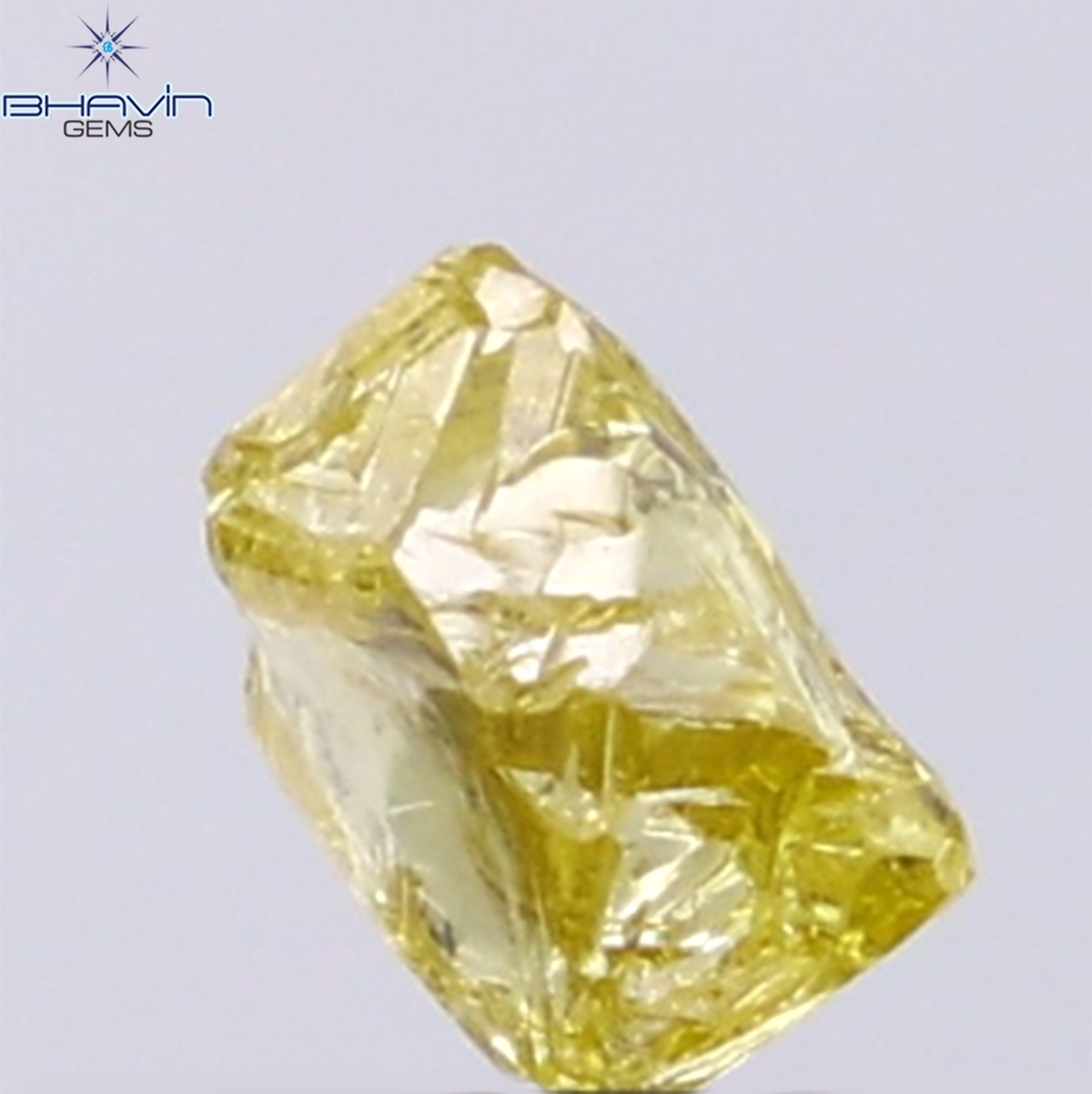 0.94 CT Natural Rough Diamond Enhanced Yellow Color Clarity VS (6.27 MM)