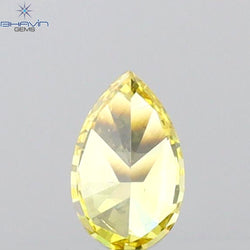 0.19 CT Pear Shape Natural Diamond Yellow Color VS2 Clarity (4.46 MM)