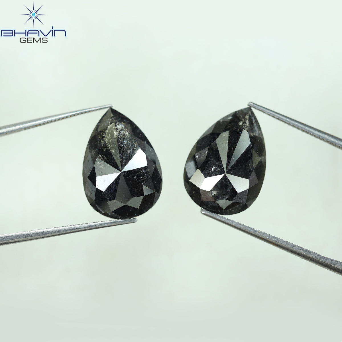 17.91 CT Pear Shape Natural Loose Diamond Salt And Pepper Color