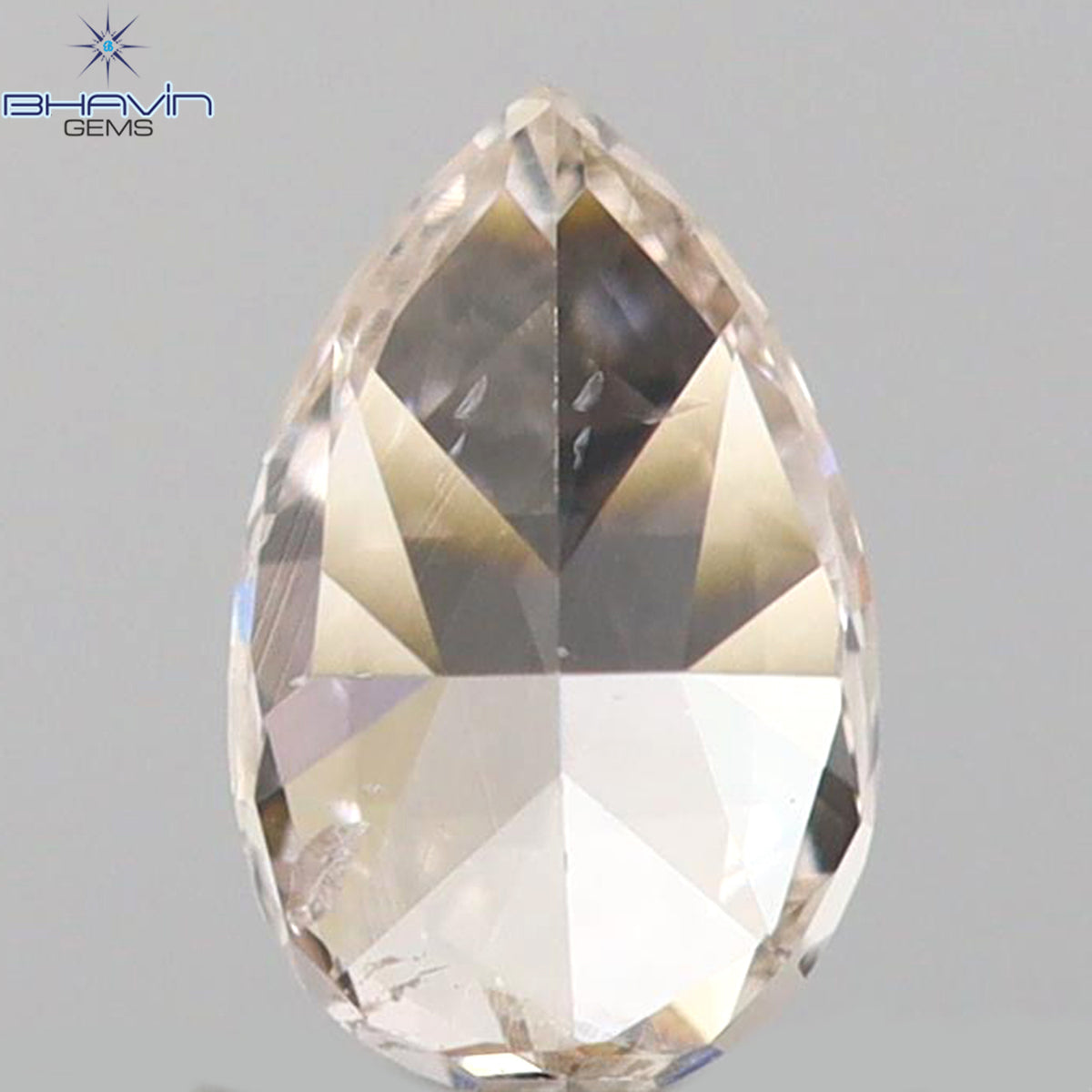 0.15 CT ペアシェイプ 天然ダイヤモンド ピンクカラー SI1 クラリティ (3.90 MM)