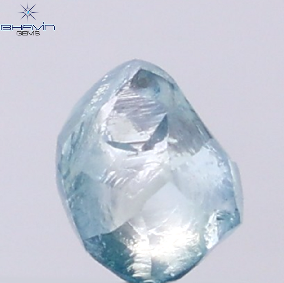 1.32 CT Natural Rough Diamond Enhanced Blue Color Clarity VS (5.45 MM)