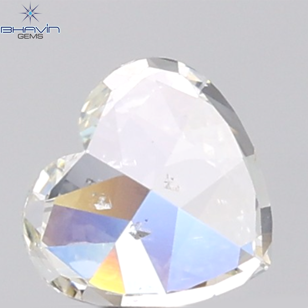 1.00 CT Heart Diamond Natural Yellow Color SI2 Clarity (6.21 MM)