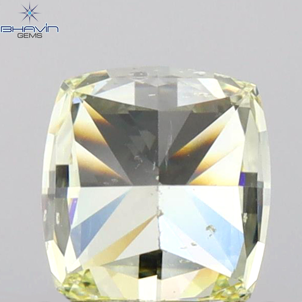 GIA認定 1.00 CT クッションダイヤモンド Y～Zカラー 天然ダイヤモンド SI2 クラリティ (5.37 MM)