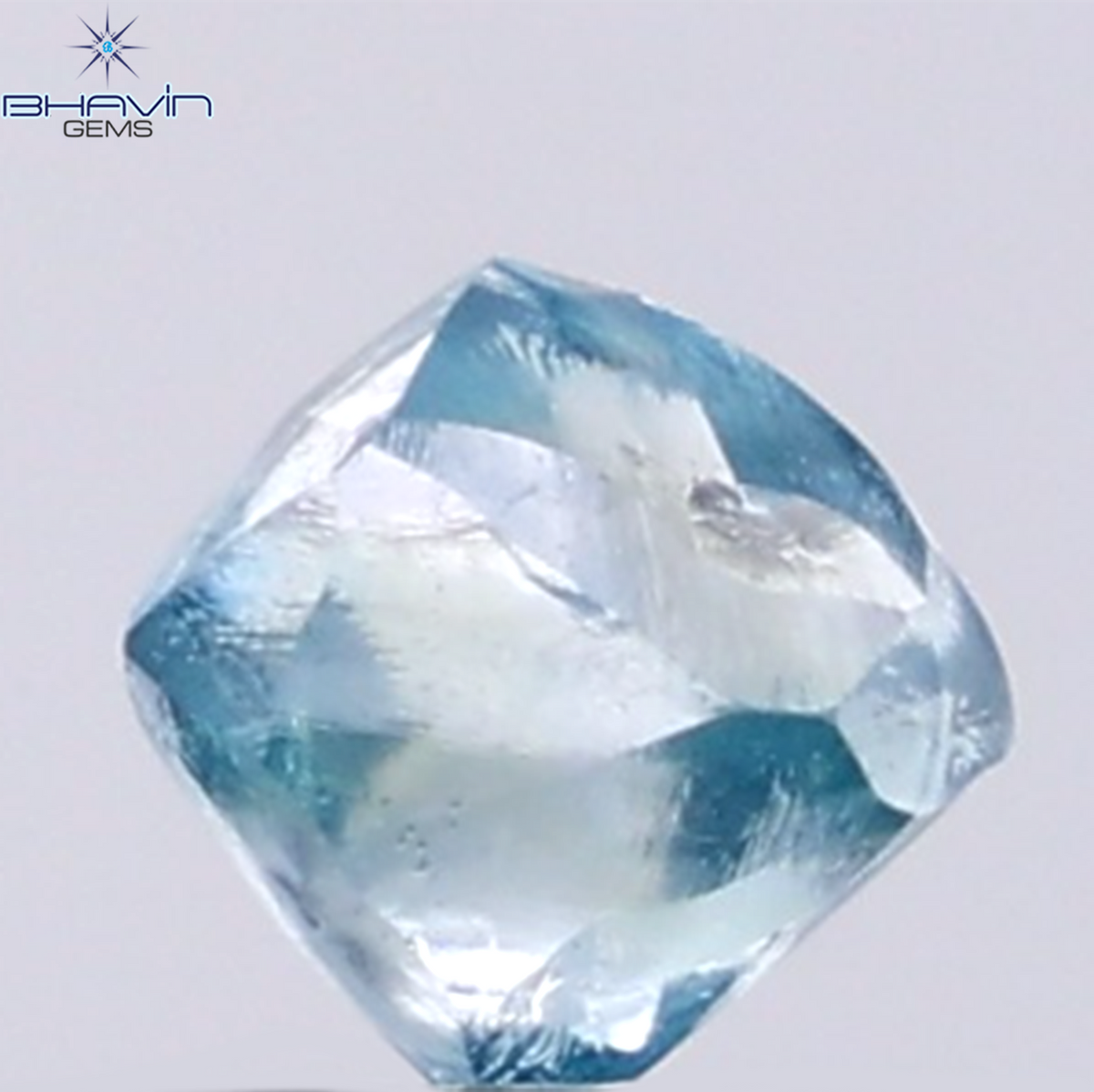 1.22 CT Natural Rough Diamond Enhanced Blue Color Clarity VS (6.13 MM)