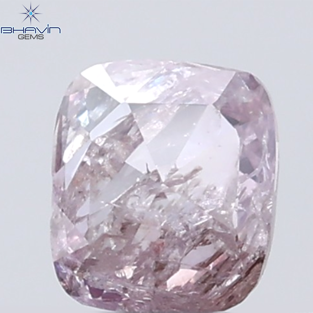0.29 CT Cushion Diamond Natural Pink Color I3 Clarity (4.22 MM)