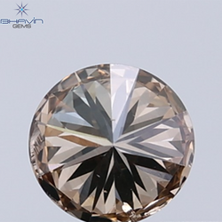 0.34 CT Natural Round Diamond Brown Color Clarity SI1 (4.37 MM)
