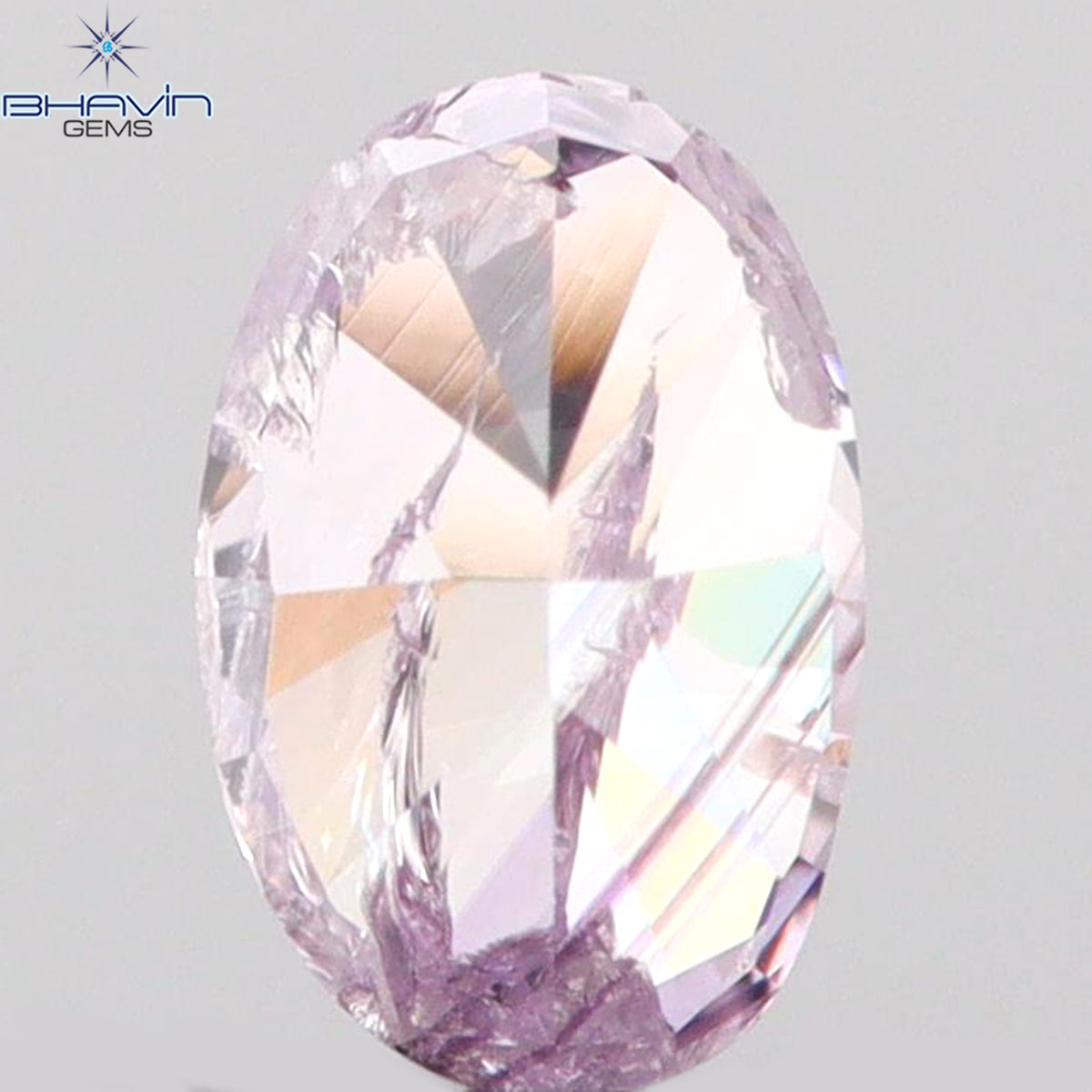 0.15 CT Natural Oval Diamond Pink Color Clarity I2 (3.77 MM)