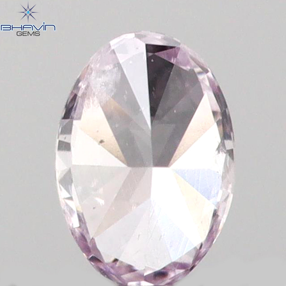 0.08 CT オーバルシェイプ 天然ダイヤモンド ピンクカラー SI1 クラリティ (3.31MM)