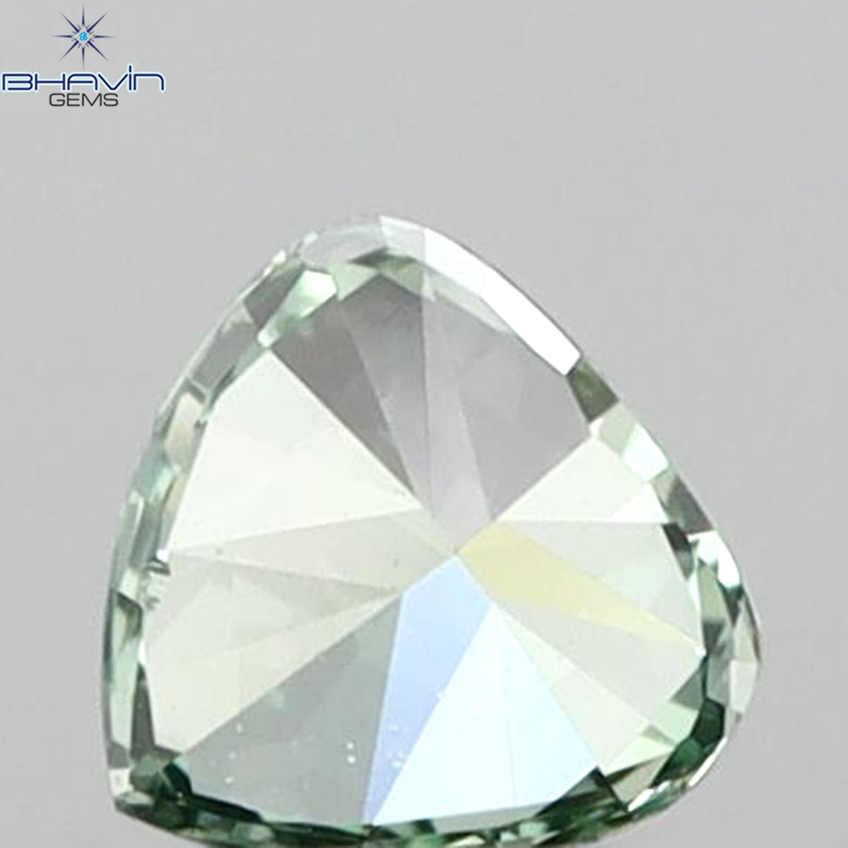0.09 CT Natural Heart Diamond Enhanced Vivid Green Color Clarity VS1 (3.66 MM)