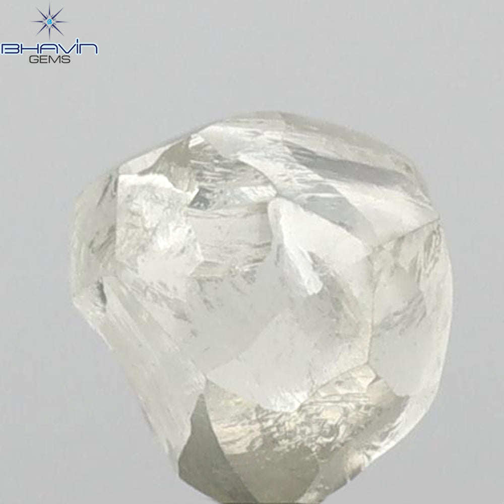 2.08 CT Rough Shape Natural Loose Diamond White (M) Color VS2 Clarity (6.57 MM)