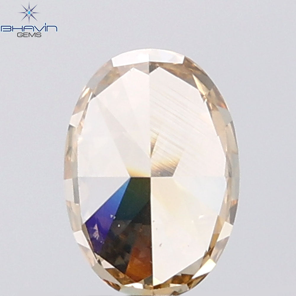 1.21 CT Oval Diamond Natural Brown Color VS1 Clarity (7.57 MM)