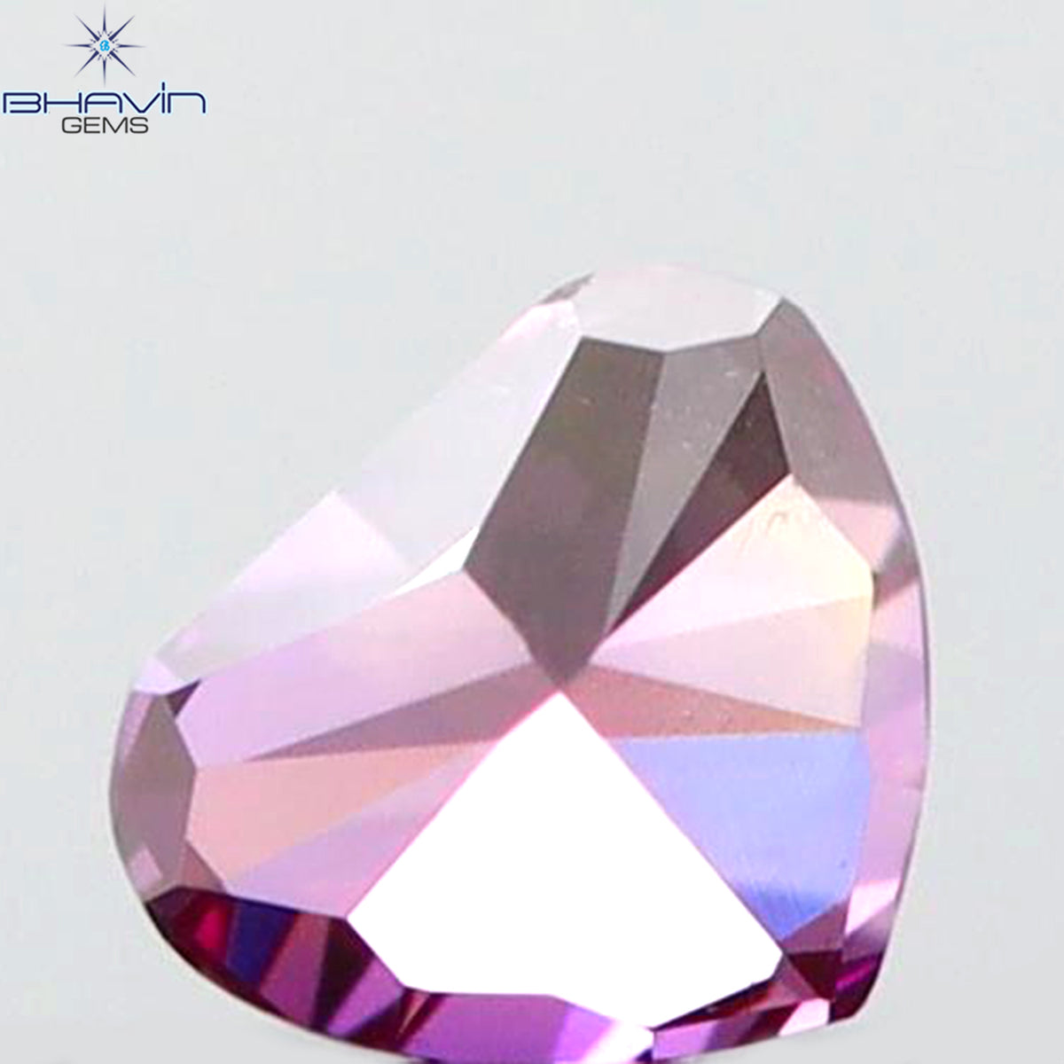 0.09 CT Natural Heart Diamond Enhanced Pink Color Clarity VS1 (2.49 MM)
