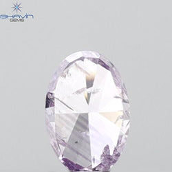 GIA Certified 0.29 CT Oval Shape Natural Diamond Pinkish Purple Color I2 Clarity (4.96 MM)