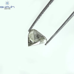 0.63 CT Heart Shape Natural Diamond Salt And Pepper Color I3 Clarity (5.93 MM)