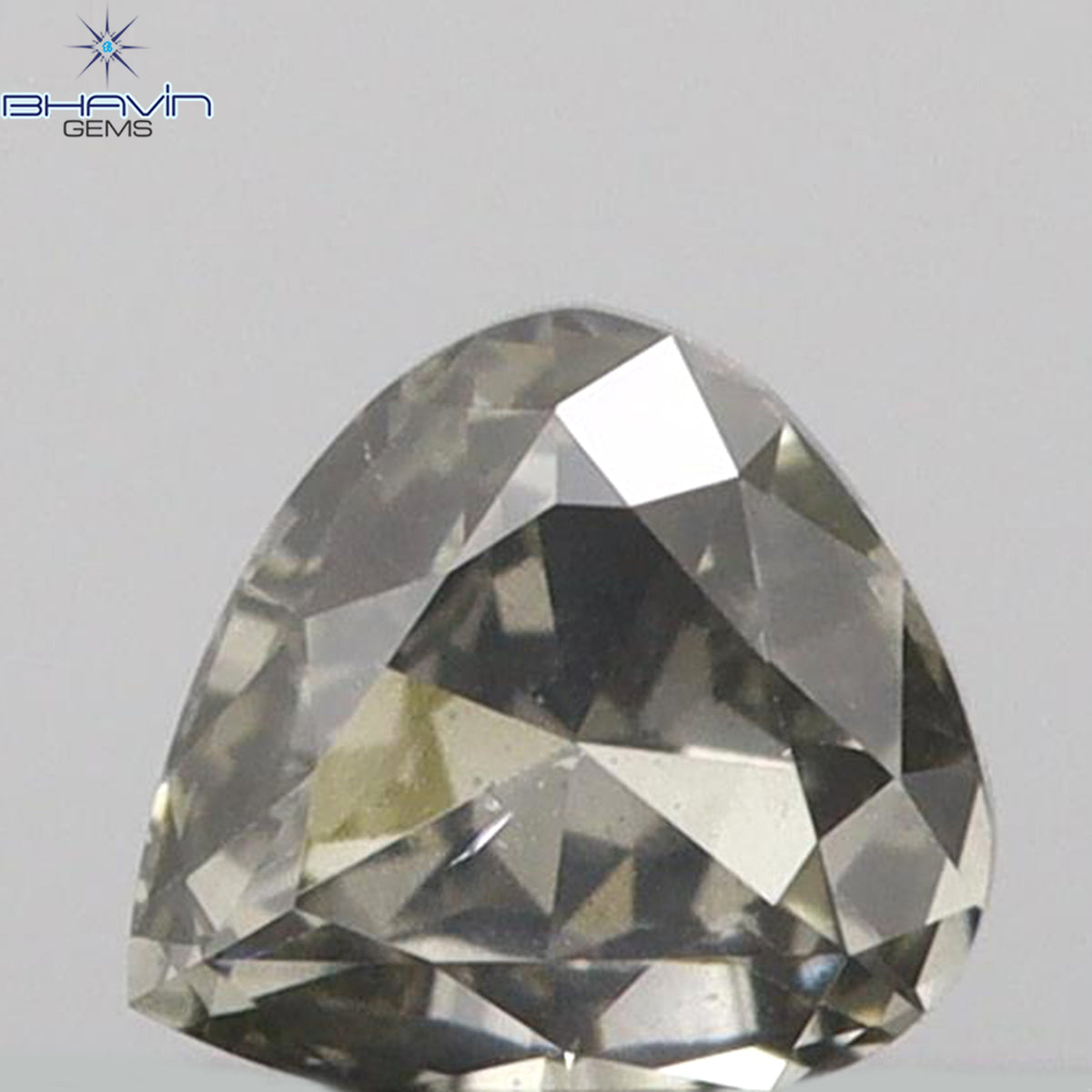 0.10 CT Heart Shape Natural Diamond Grey Color VS1 Clarity (3.13 MM)