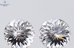 1.00 CT Round Portuguese Pair Diamond White Color VS1 Clarity (4.85 MM)