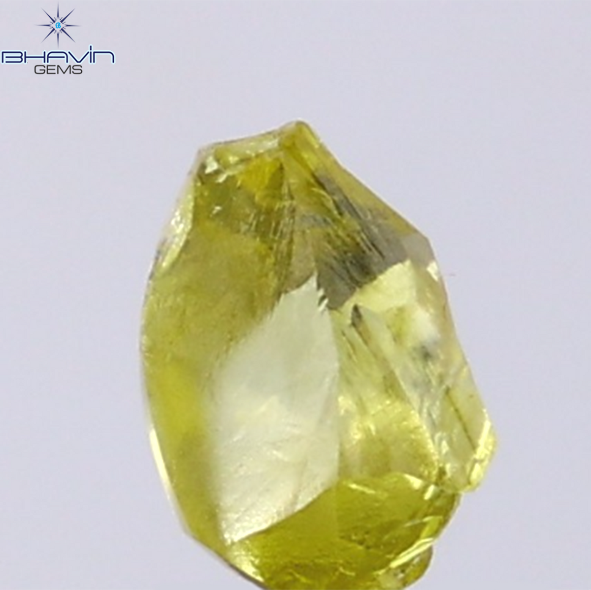 0.99 CT Natural Rough Diamond Enhanced Yellow Color Clarity VS (7.09 MM)