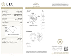 GIA Certified 0.71 CT Pear Diamond Yellow Color Natural Loose Diamond (7.35 MM)