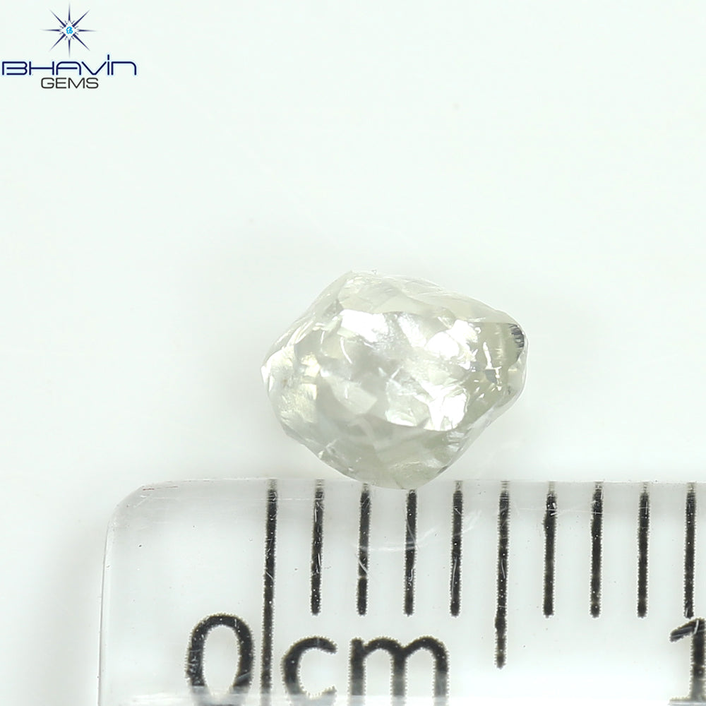 0.91 CT Natural Rough Diamond White Color Clarity VS (5.63 MM)