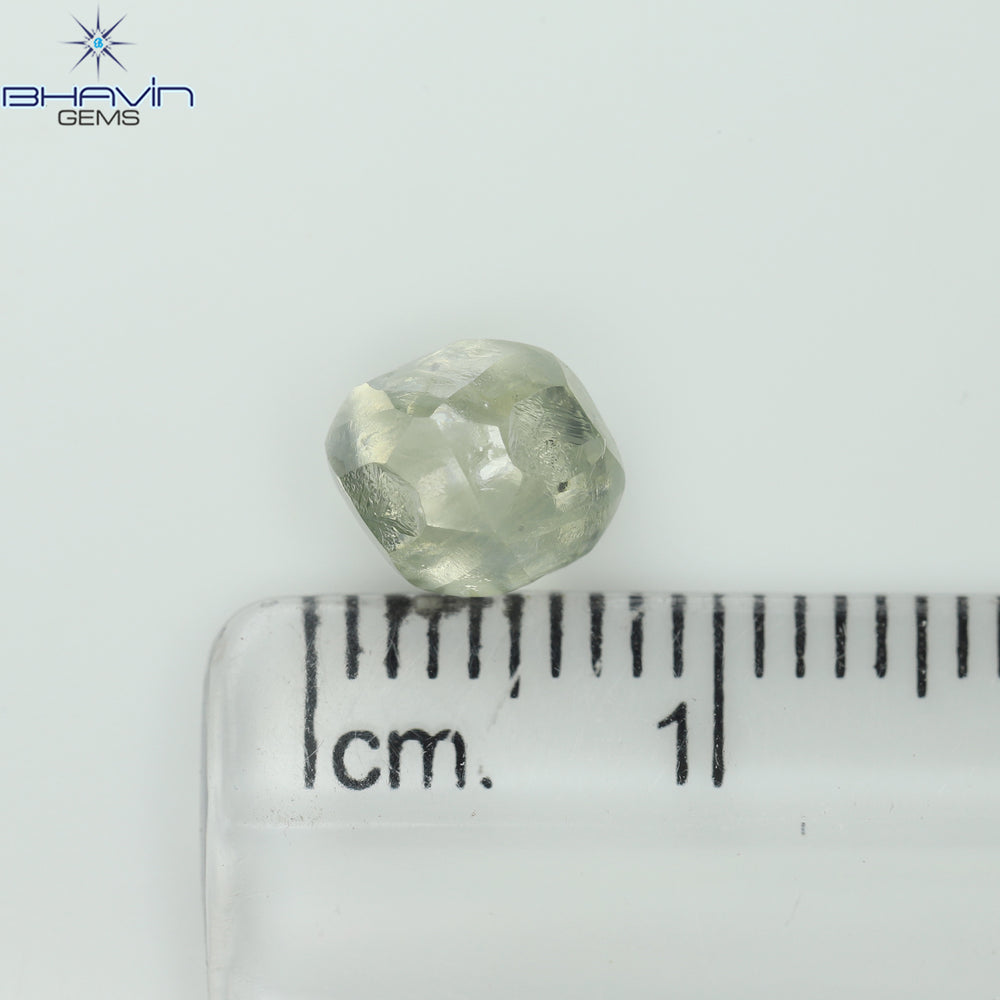 2.09 CT Rough Shape Natural Diamond Green Color VS2 Clarity (7.31 MM)