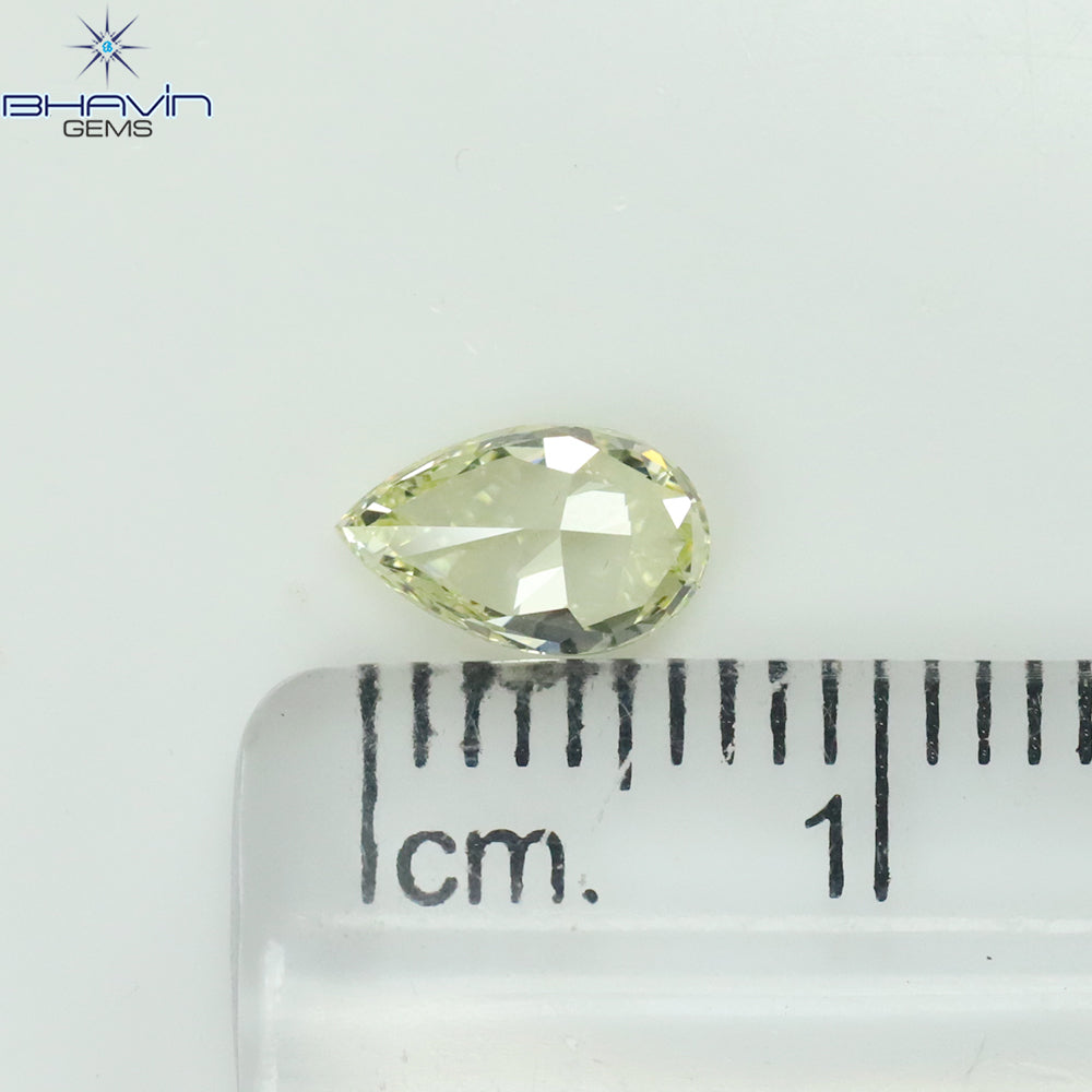 GIA Certified 0.71 CT Pear Diamond Yellow Color Natural Loose Diamond (7.35 MM)