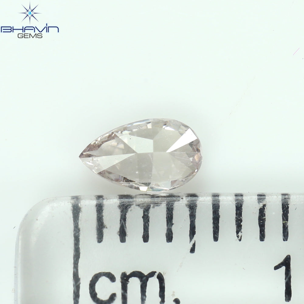 GIA Certified 0.26 CT Pear Diamond Brown Pink Color Natural Loose Diamond (5.34 MM)