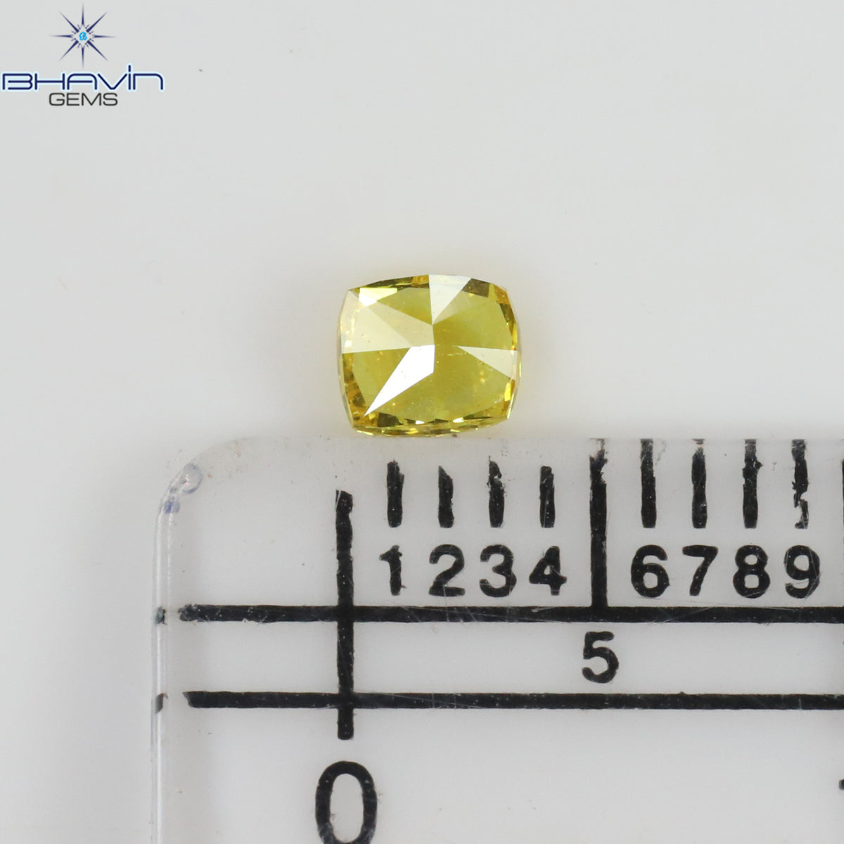 GIA Certified 0.25 CT Cushion Natural Diamond Orange Yellow Color I1 Clarity (3.67 MM)