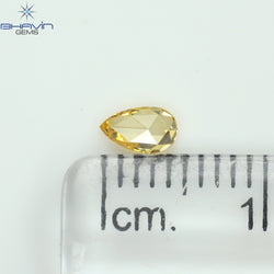 0.16 CT Pear Shape Natural Diamond Orange Color VS1 Clarity (4.83 MM)