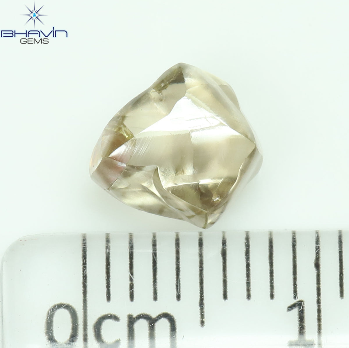 2.12 CT Natural Rough Diamond Brown Color Clarity VS (7.03 MM)