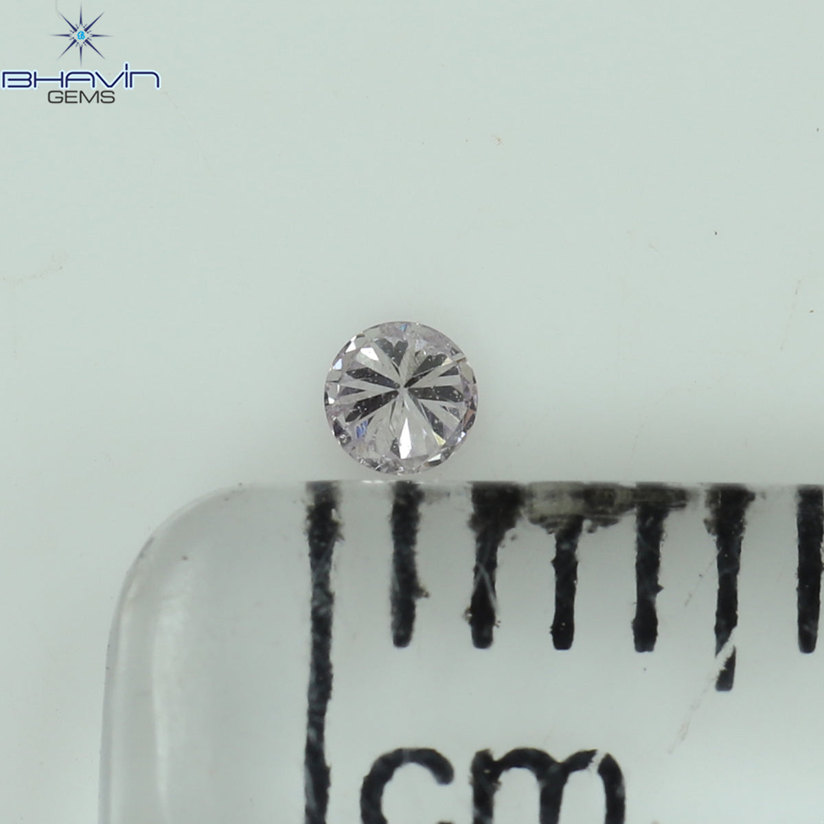 0.02 CT ラウンドシェイプ 天然ダイヤモンド ピンク（アーガイル）カラー SI2 クラリティ（1.57 MM）