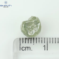 3.31 CT Rough Shape Natural Diamond Green Color VS2 Clarity (8.07 MM)