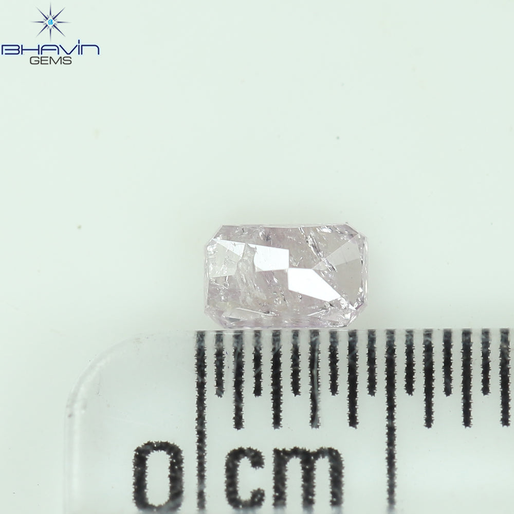 0.25 CT Radiant Diamond Natural Pink Color I3 Clarity (4.35 MM)