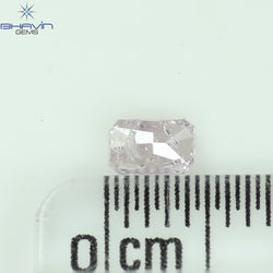 0.25 CT Radiant Diamond Natural Pink Color I3 Clarity (4.35 MM)
