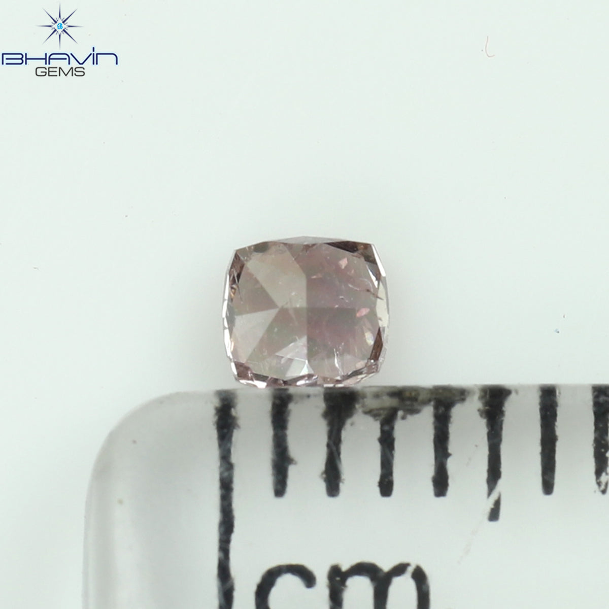 0.17 CT クッションシェイプ 天然ダイヤモンド ピンクカラー I2 クラリティ (3.12 MM)
