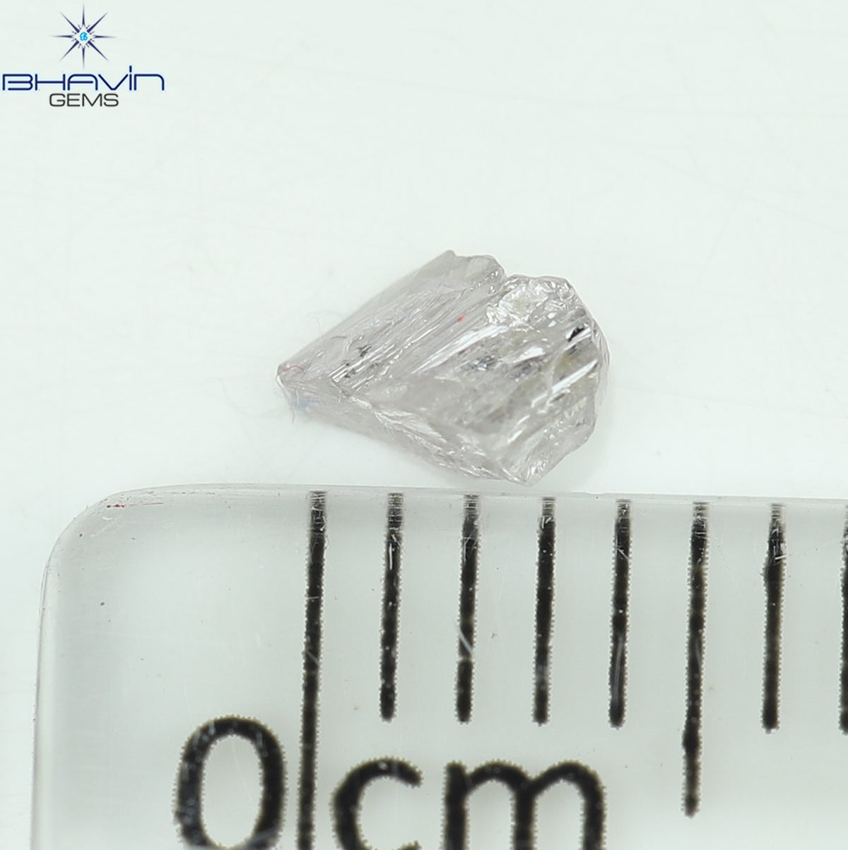 0.25 CT Natural Rough Diamond Pink Color Clarity SI (4.52 MM)