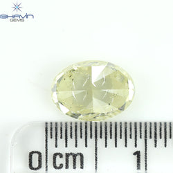 1.77 CT Oval Diamond Natural Yellow Color I1 Clarity (8.48 MM)