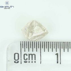 0.90 CT ラフ シェイプ ナチュラル ダイヤモンド ホワイト カラー VS1 クラリティ (5.95 MM)