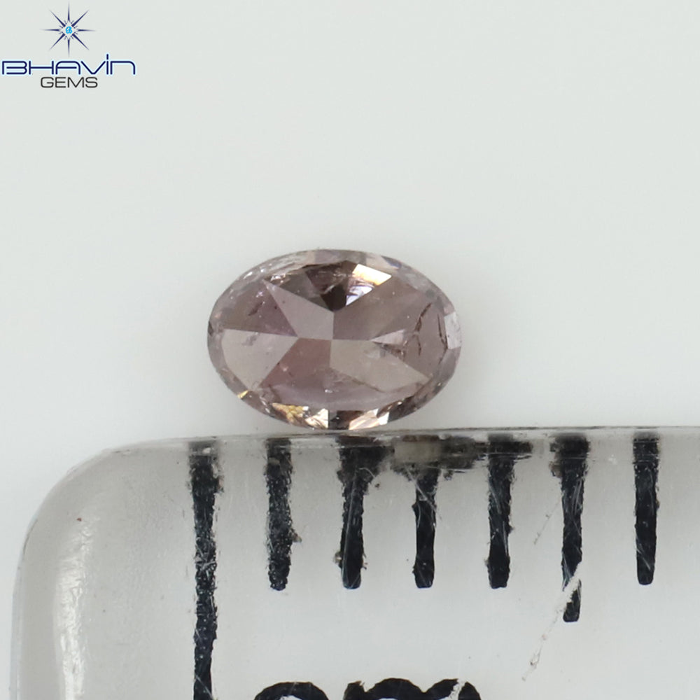 0.13 CT Oval Shape Natural Diamond Pink Color SI1 Clarity (2.79 MM)