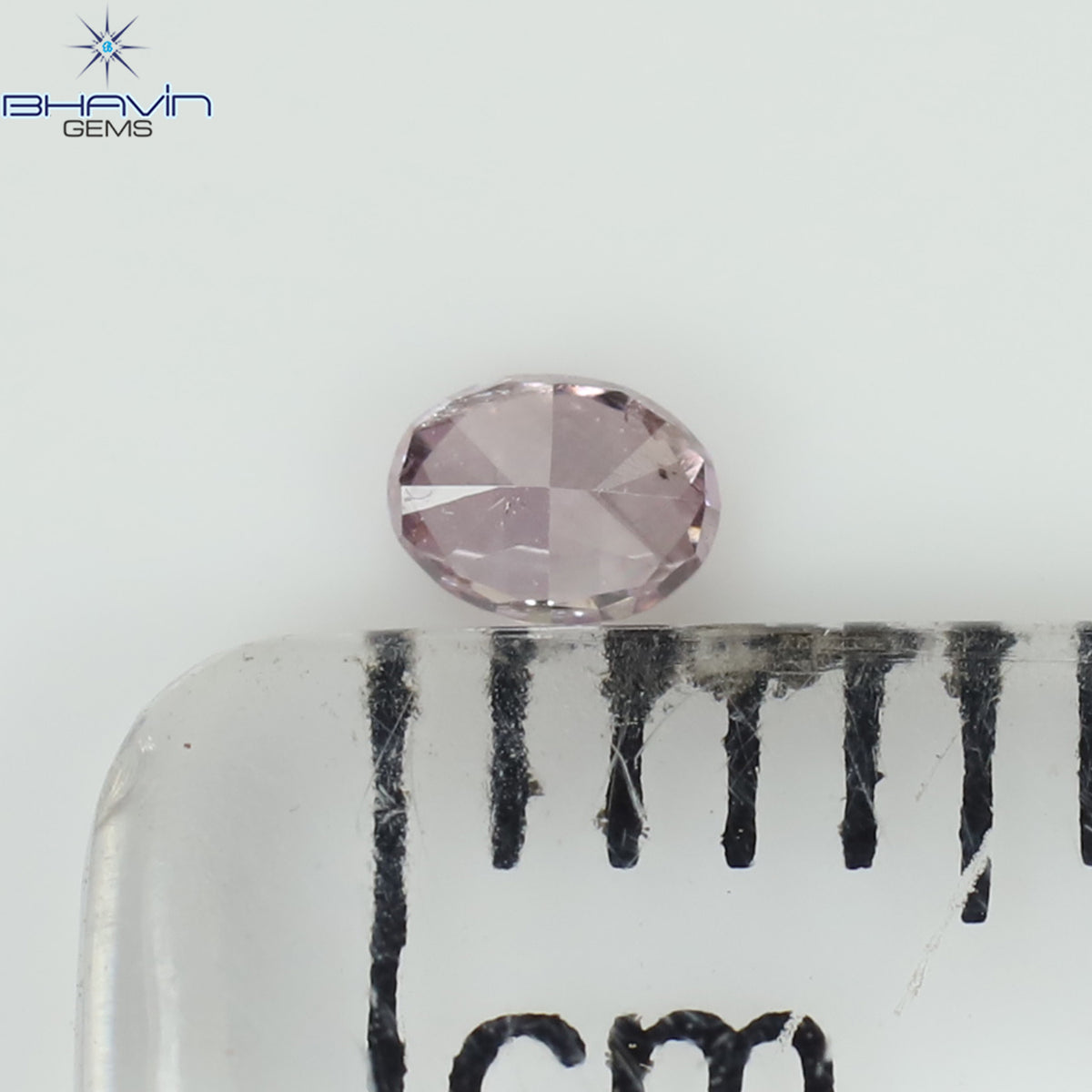 0.07 CT オーバルシェイプ 天然ダイヤモンド ピンクカラー SI1 クラリティ (2.84 MM)