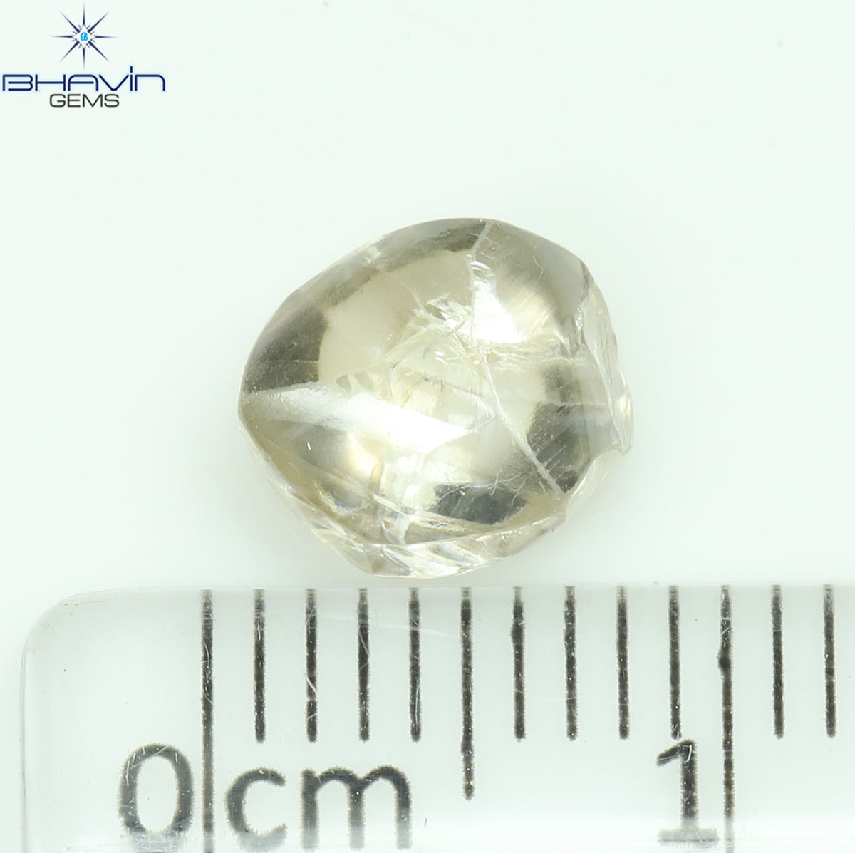 2.17 CT Natural Rough Diamond Brown Color Clarity VS (7.43 MM)