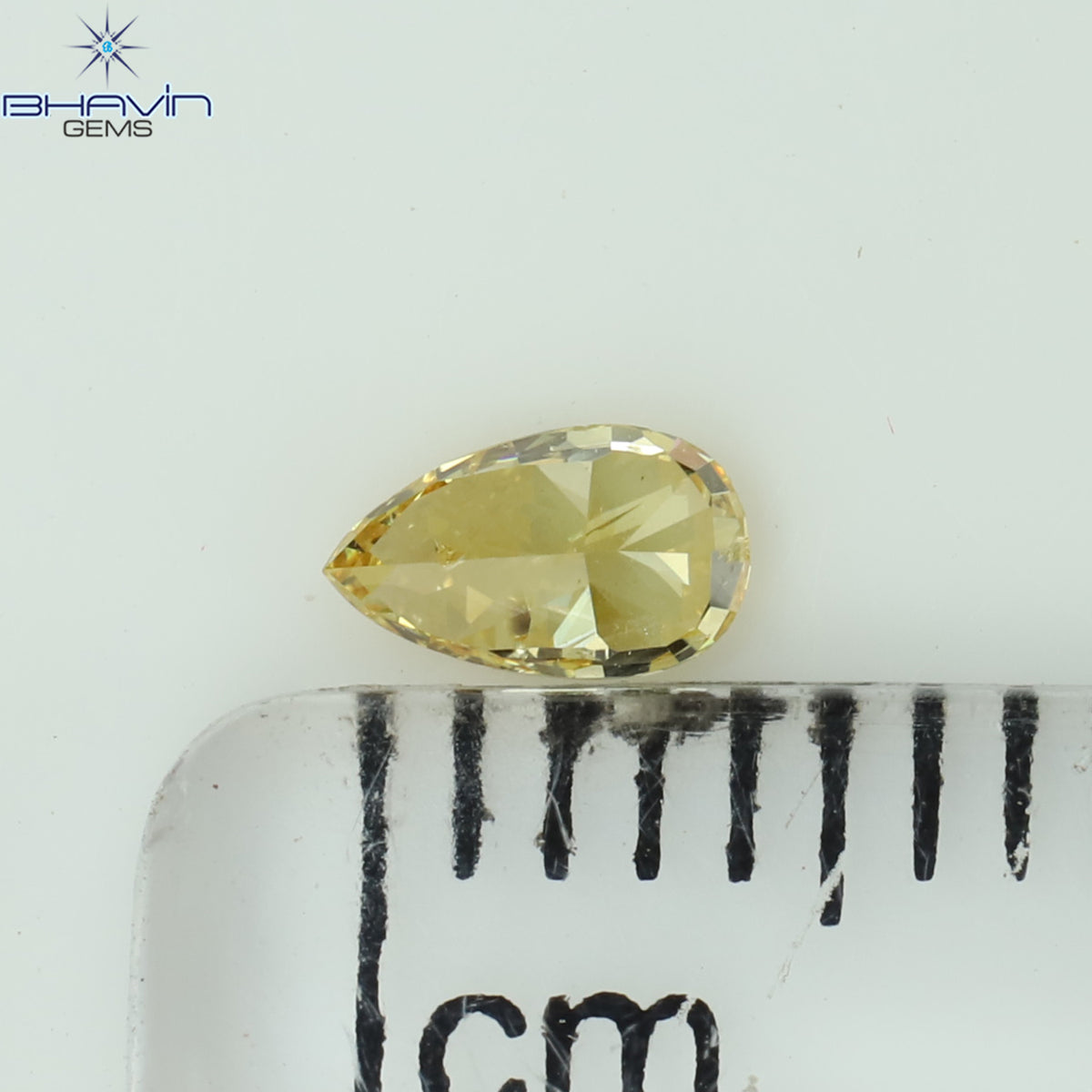 0.19 CT Natural Pear Diamond Orange Color Clarity SI1 (4.68 MM)