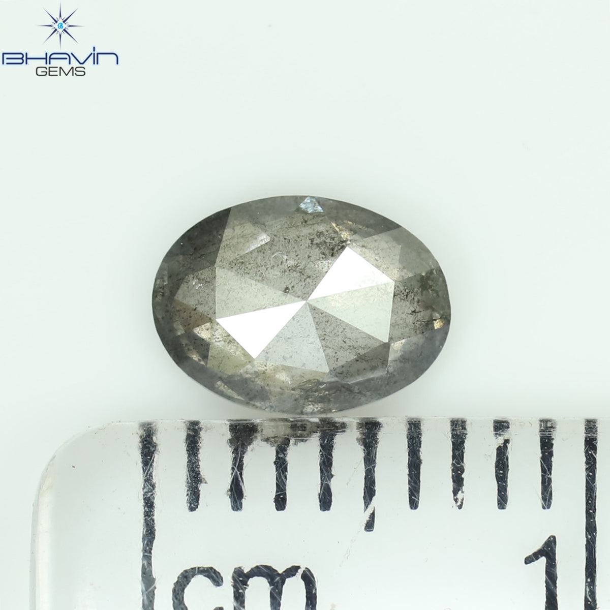 0.68 CT Oval Shape Natural Diamond Salt And Papper Color I3 Clarity (6.77 MM)