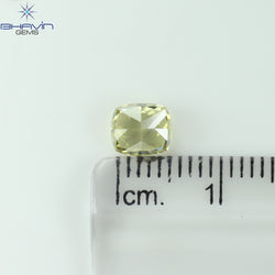 1.02 CT Cushion Diamond Brownish Greenish Yellow Color Natural Diamond VVS2 Clarity (5.92 MM)