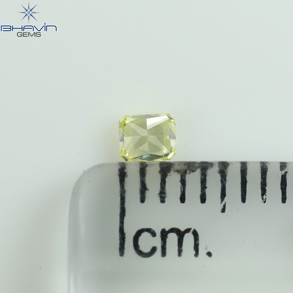 0.11 CT Radiant Shape Natural Diamond Yellow Color VS1 Clarity (2.83 MM)