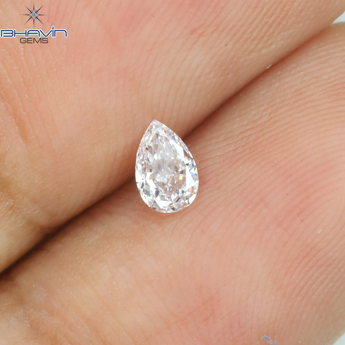 0.12 CT ペアシェイプ ナチュラル ダイヤモンド ピンク カラー I1 クラリティ (3.66 MM)