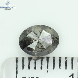 0.72 CT Oval Shape Natural Diamond Salt And Papper Color I3 Clarity (6.62 MM)