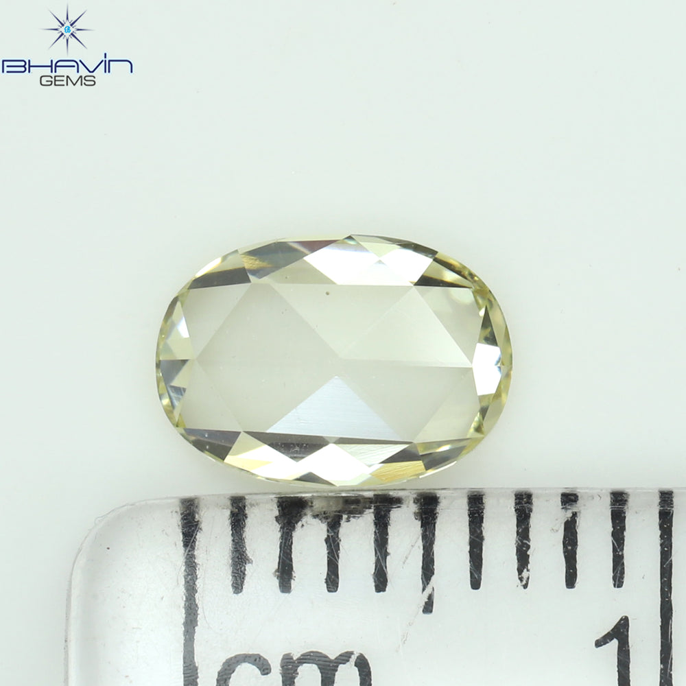 0.87 CT Oval Shape Natural Diamond Yellow Color VS2 Clarity (7.48 MM)