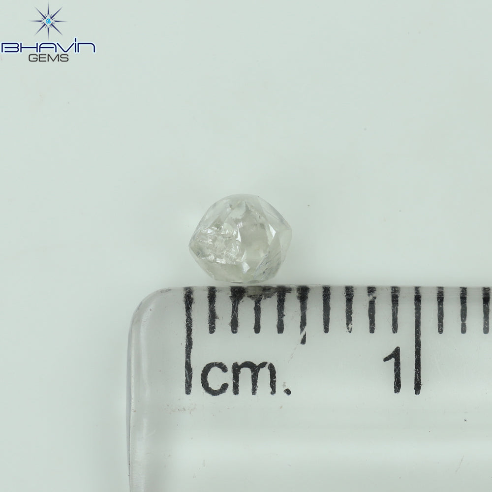 0.59 CT Rough Shape Natural Diamond White Color VS2 Clarity (4.50 MM)